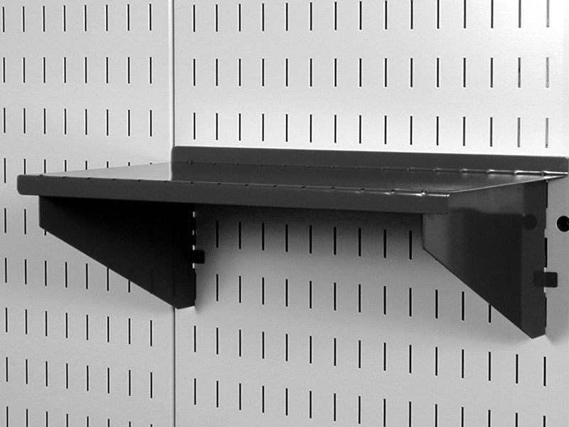 Wall Control Shelf 9in Deep Pegboard Shelf Assembly Only for use Brand Slotted Pegboard - Black - Image 1